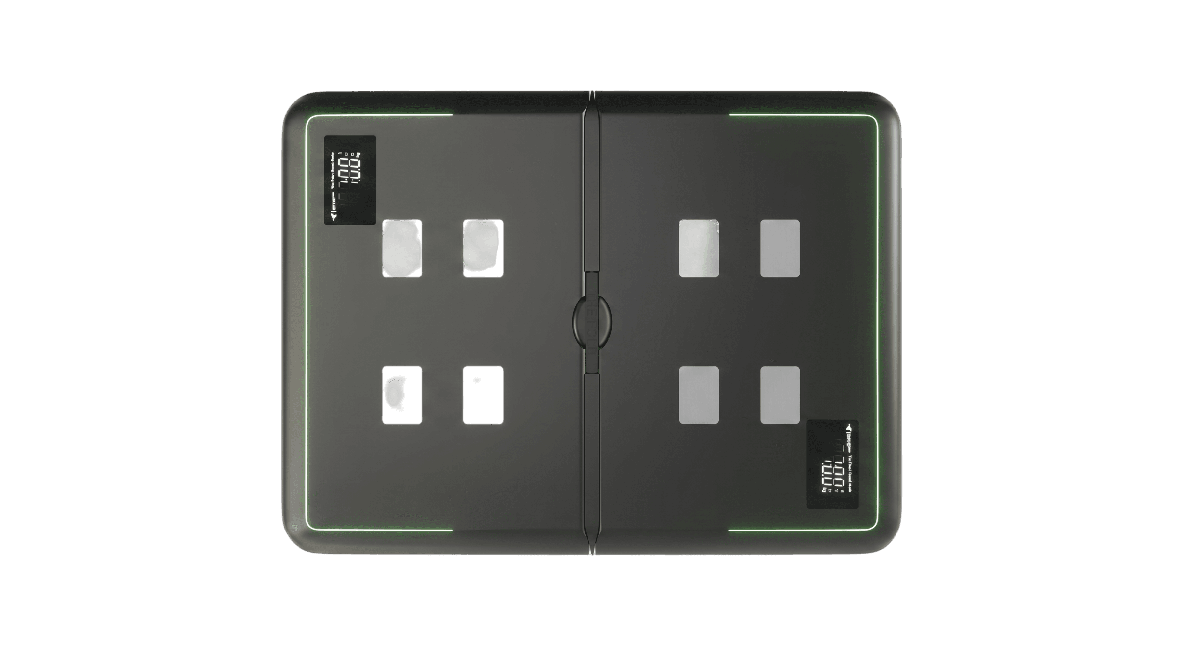 Fold health monitor viewed from above, unfolded